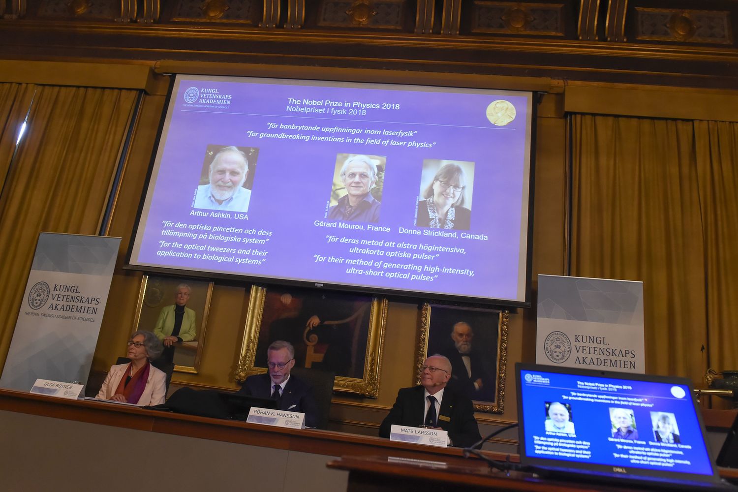 La reale accademia di Stoccolma assegna il Premio nobel per la Fisica 2018