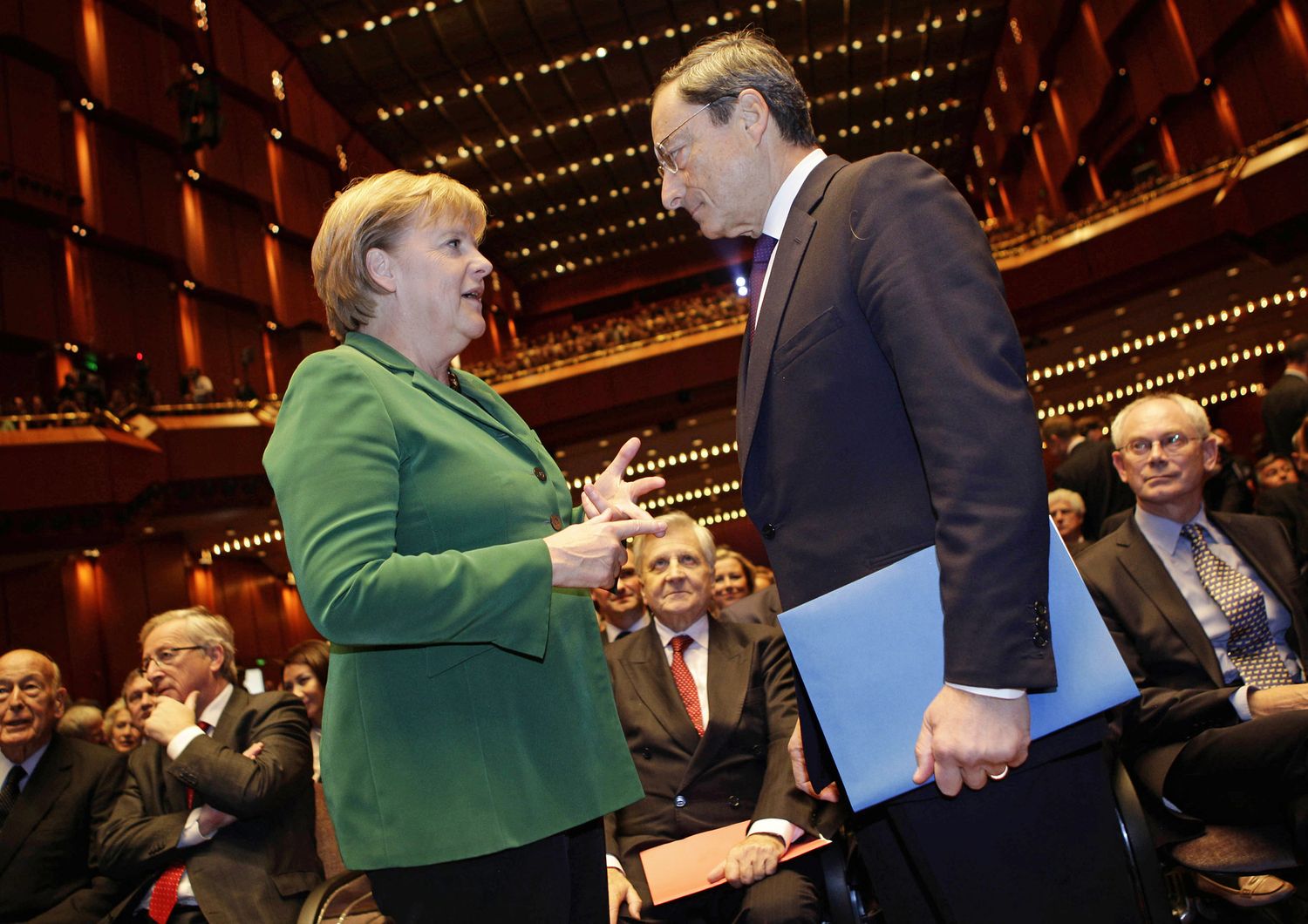 &nbsp;Angela Merkel e Mario Draghi