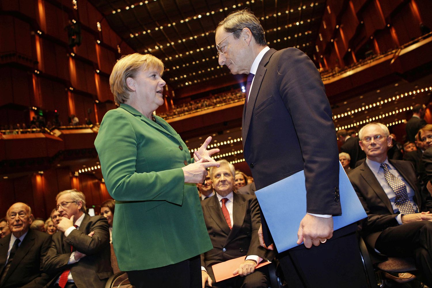 &nbsp;Angela Merkel e Mario Draghi