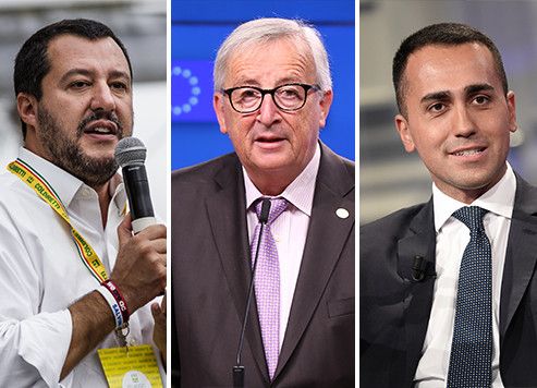 Salvini - Juncker - Di Maio&nbsp;