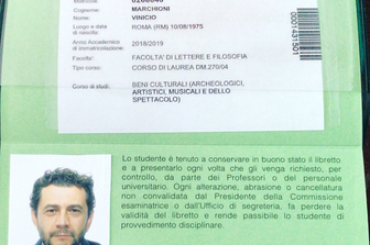 &nbsp;Libretto universitario Vinicio Marchioni