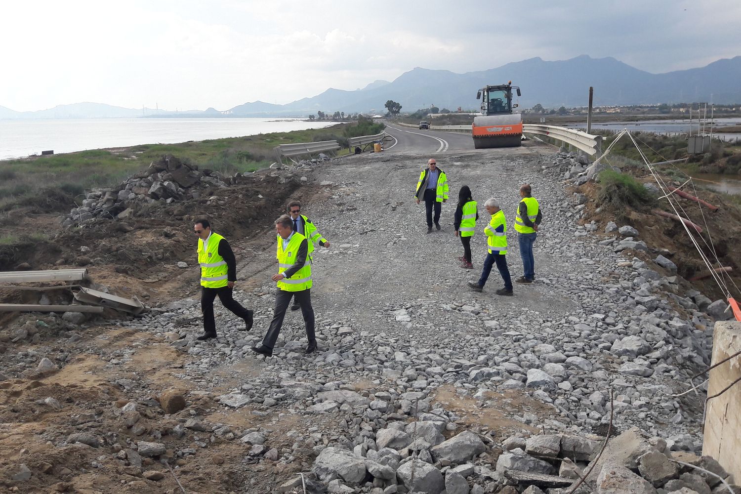 Sopralluogo Armani (Anas) cantiere ponte crollato in Sardegna&nbsp;