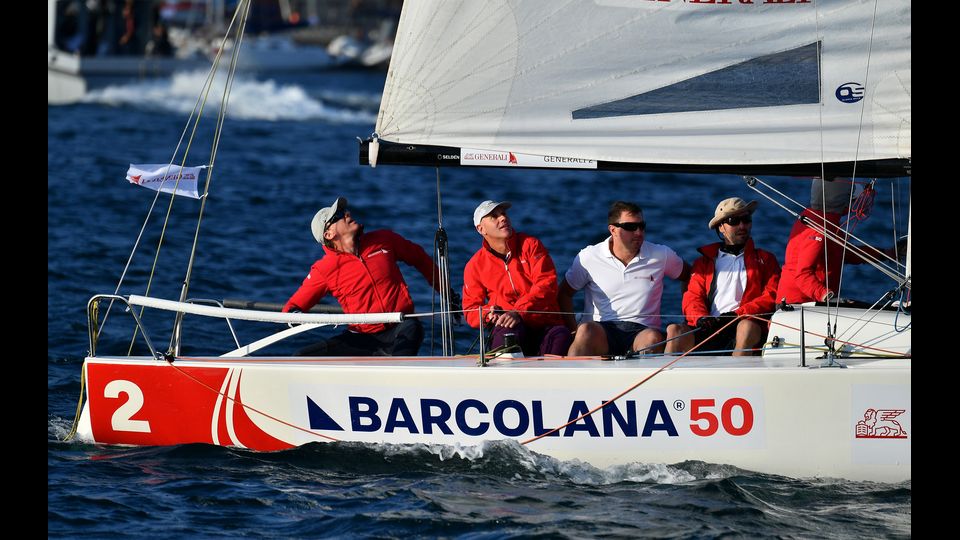 I partecipanti si sfidano durante la categoria &quot;Barcolana Meteor&quot; nell'ambito della 50esima regata di Barcolana