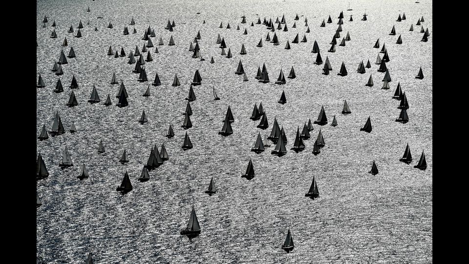 Le barche nel Golfo di Trieste. Immagine della la 49esima regata, 8 ottobre 2017.&nbsp;