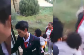 &nbsp;La capotreno che ha fatto scendere i migranti senza biglietto