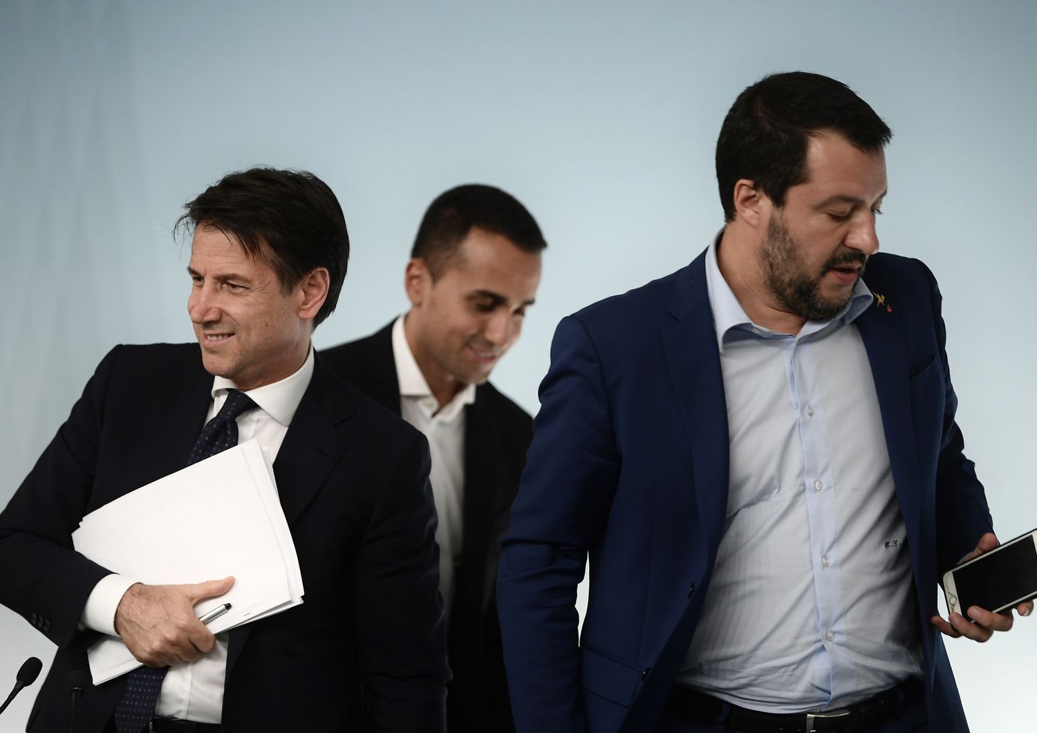 &nbsp;Luigi Di Maio, Giuseppe Conte e Matteo Salvini&nbsp;