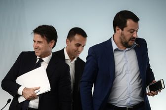 &nbsp;Luigi Di Maio, Giuseppe Conte e Matteo Salvini&nbsp;