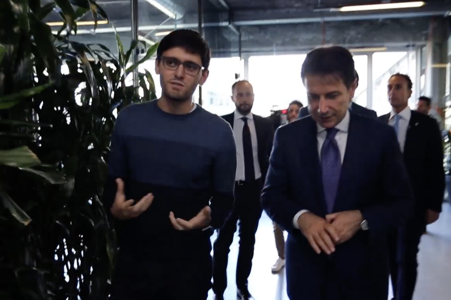 &nbsp;Davide Dattoli (Talent Garden) con Giuseppe Conte