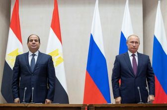 Abdel Fattah al Sisi e Vladimir Putin (Afp)