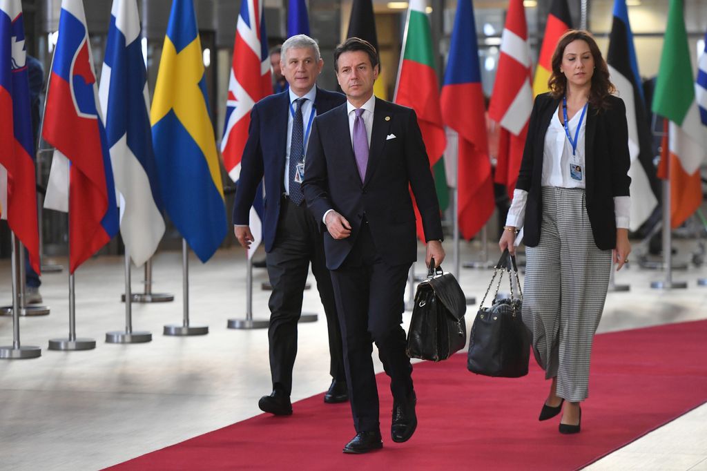 Giuseppe Conte a vertice Ue a Bruxelles (Afp)&nbsp;