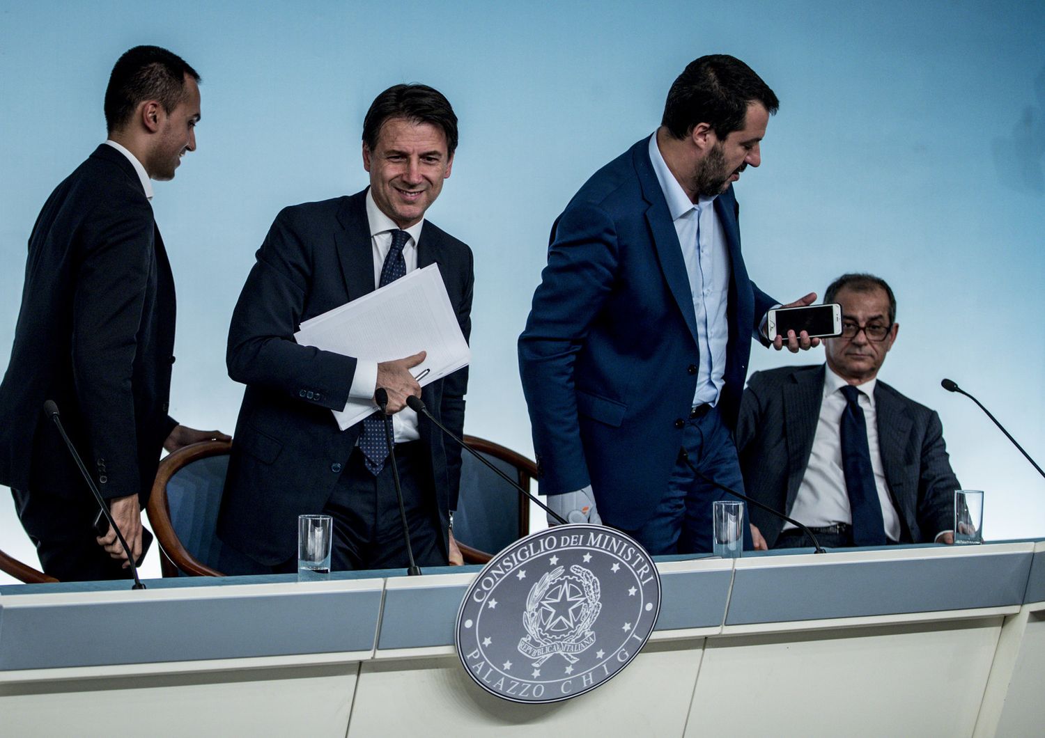 &nbsp;Luigi Di Maio-Giuseppe Conte-Matteo Salvini-Giovanni Tria (AGF)
