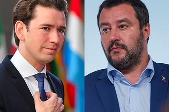 &nbsp;Sebastian Kurz -Matteo Salvini (AFP)&nbsp;