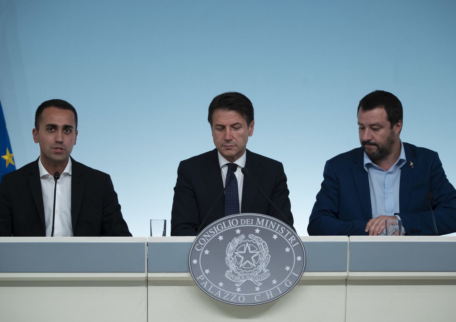 &nbsp;Di Maio, Conte e Salvini
