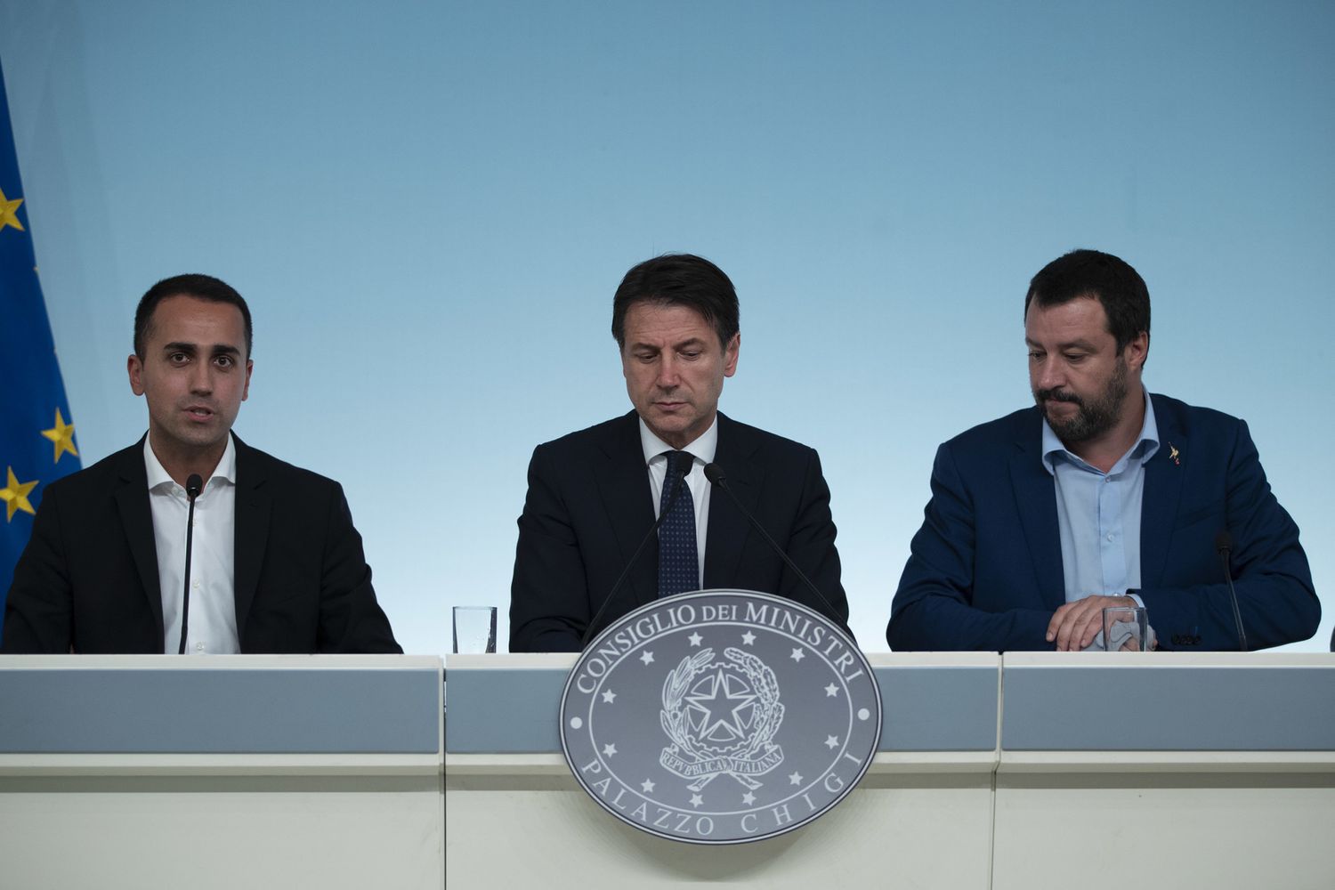 &nbsp;Di Maio, Conte e Salvini