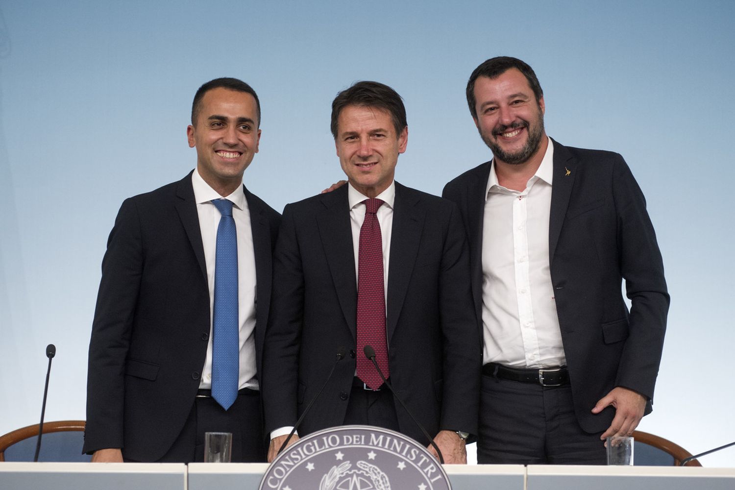 &nbsp;Di Maio, Conte, Salvini