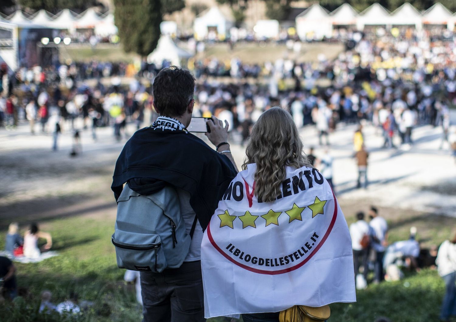 Militanti del M5s al Circo Massimo