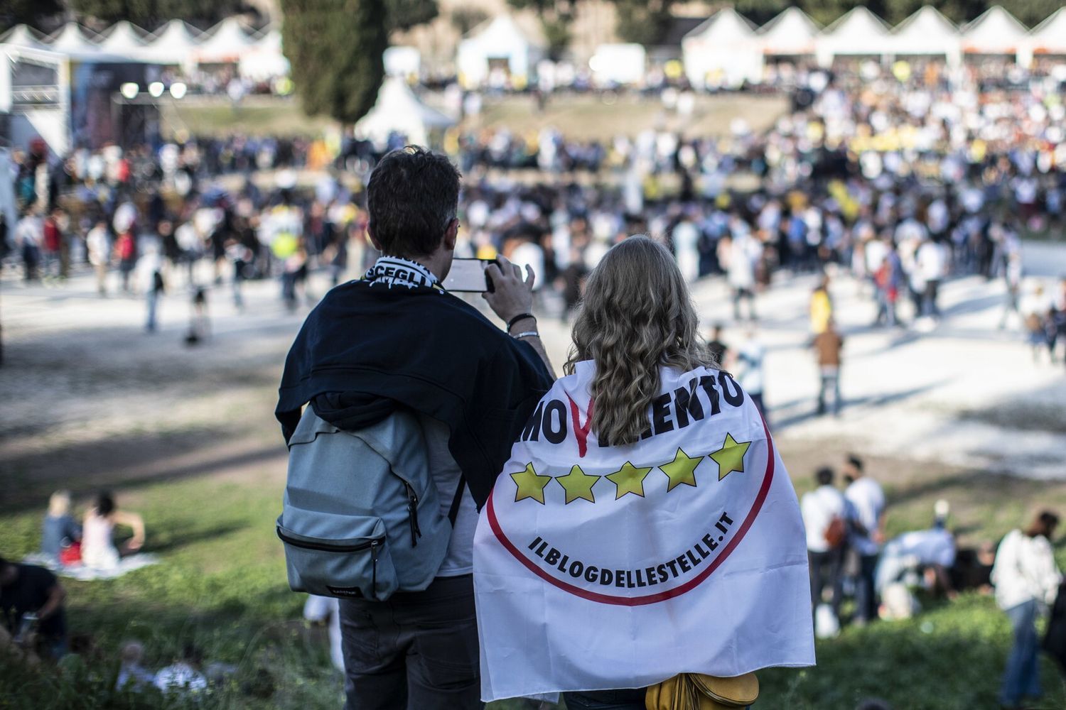 Militanti del M5s al Circo Massimo