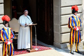 &nbsp;Papa Francesco a Castel Gandolfo, luglio 2014