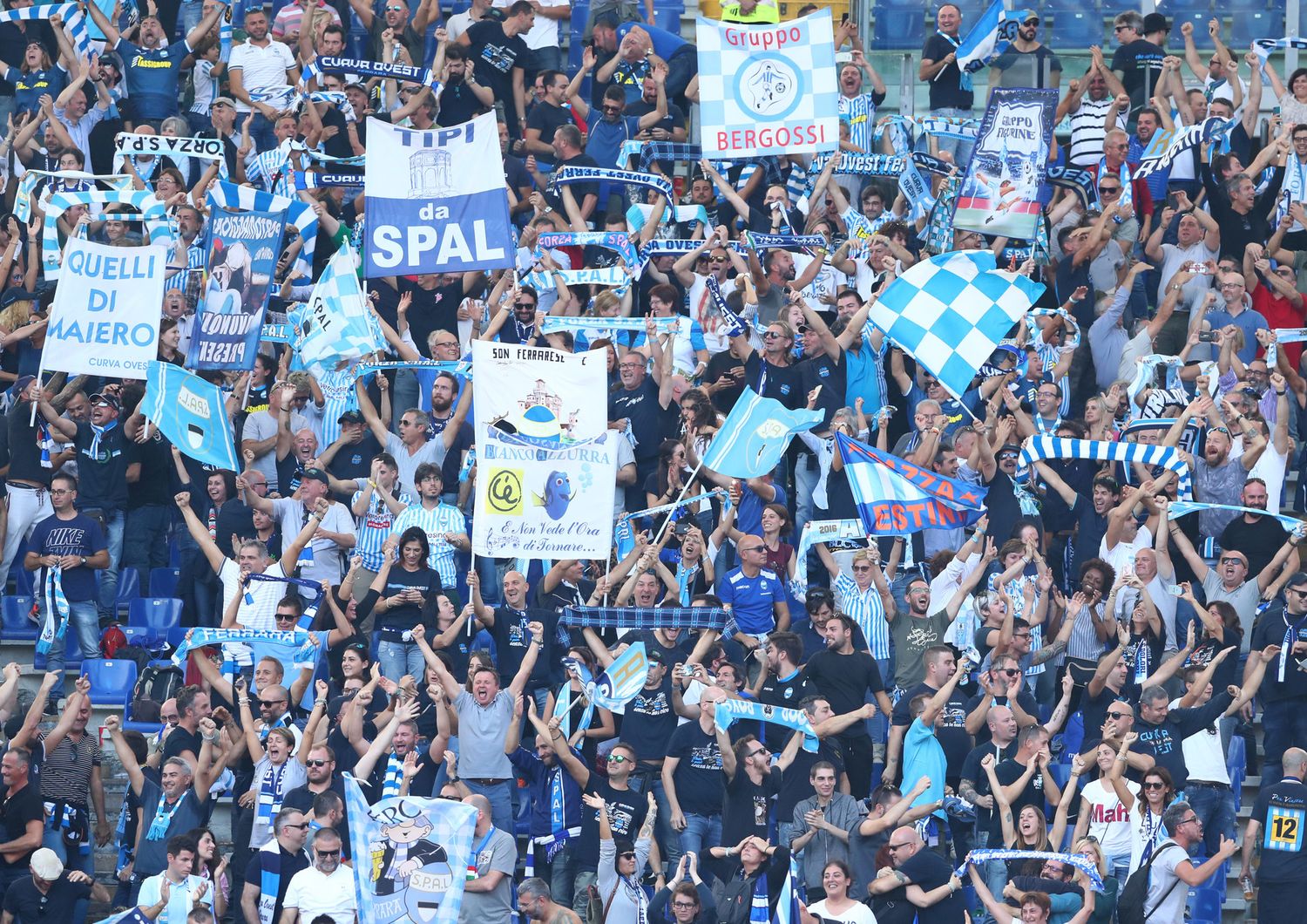 &nbsp;I tifosi ferraresi durante Roma-Spal