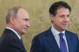 &nbsp;Vladimir Putin-Giuseppe Conte (AFP)