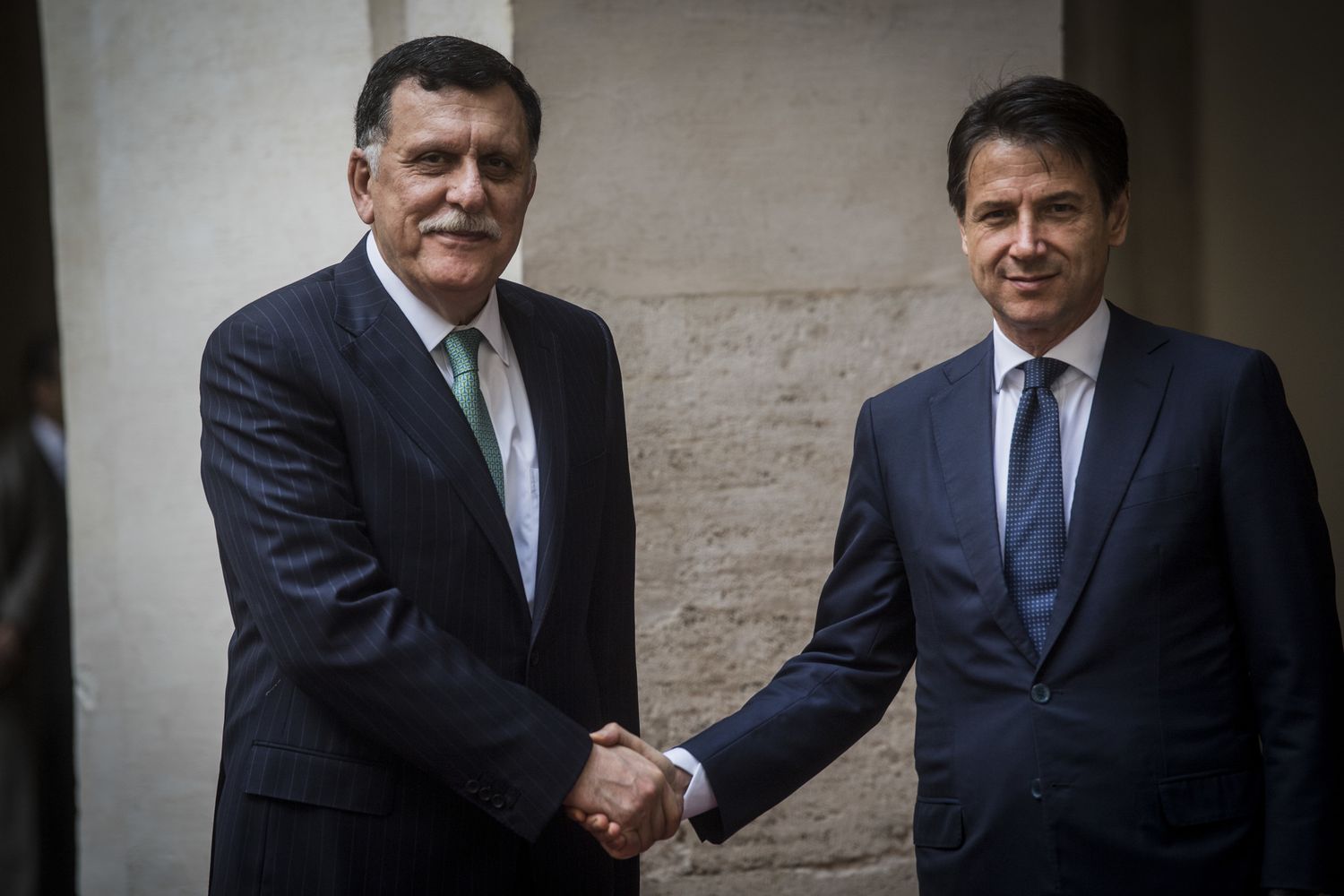 Il Presidente del Consiglio, Giuseppe Conte, incontra il Presidente del Consiglio Presidenziale del Governo di Accordo Nazionale della Libia, Fayez al Serraj.