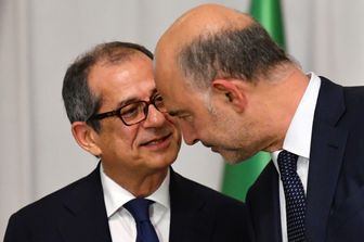 &nbsp;Giovanni Tria e Pierre Moscovici