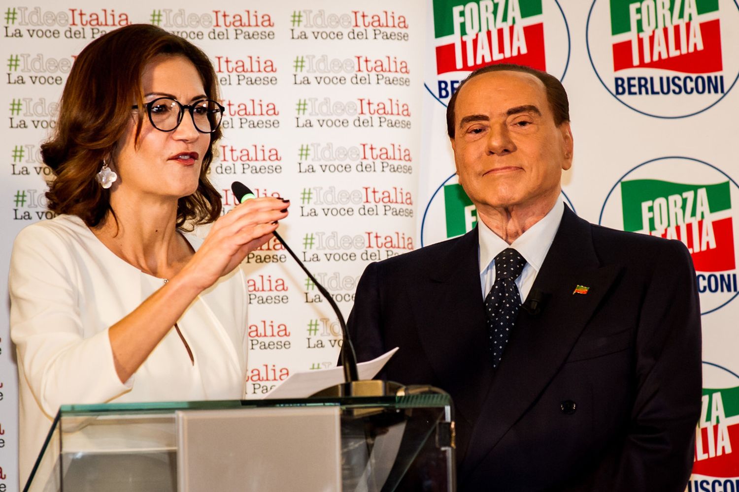 &nbsp;Maria Stella Gelmini e Sivio Berlusconi
