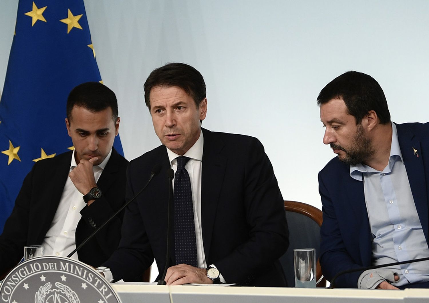 &nbsp;Di Maio, Conte e Salvini&nbsp;