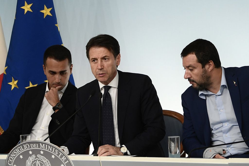 &nbsp;Di Maio, Conte e Salvini&nbsp;