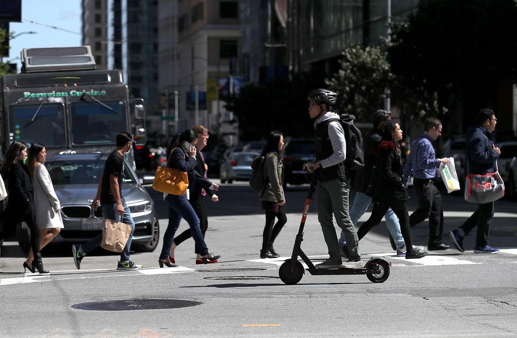 &nbsp;I monopattini elettrici della Spin a San Francisco