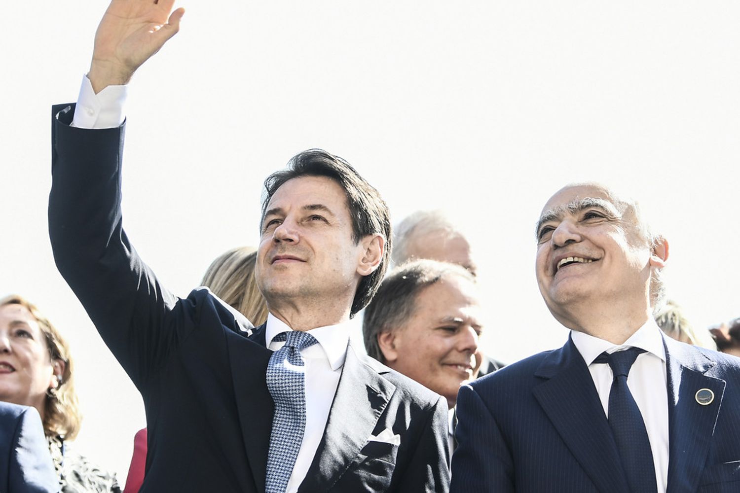 &nbsp;Giuseppe Conte con l'inviato speciale dell'Onu per la Libia Ghassan Salame