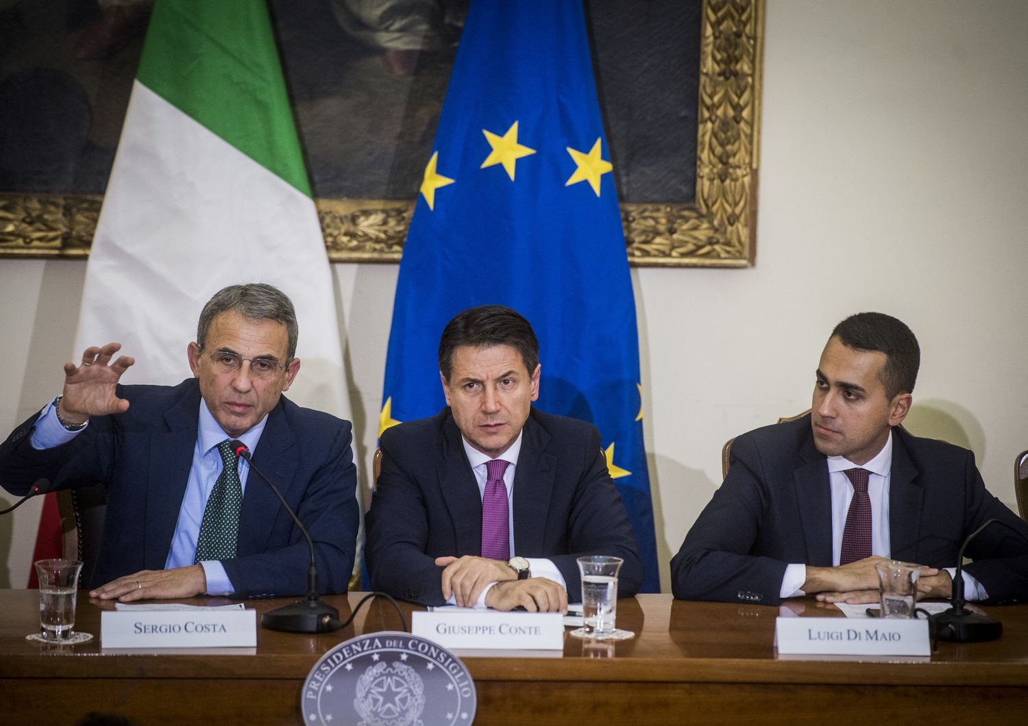 &nbsp;Costa, Conte e Di Maio