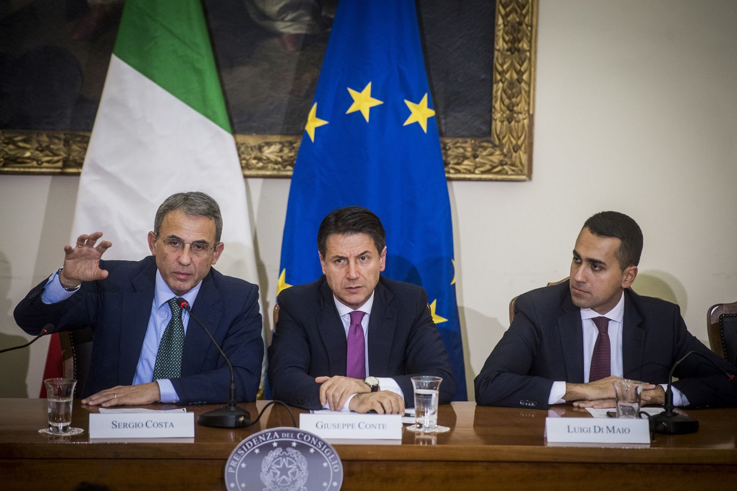 &nbsp;Costa, Conte e Di Maio