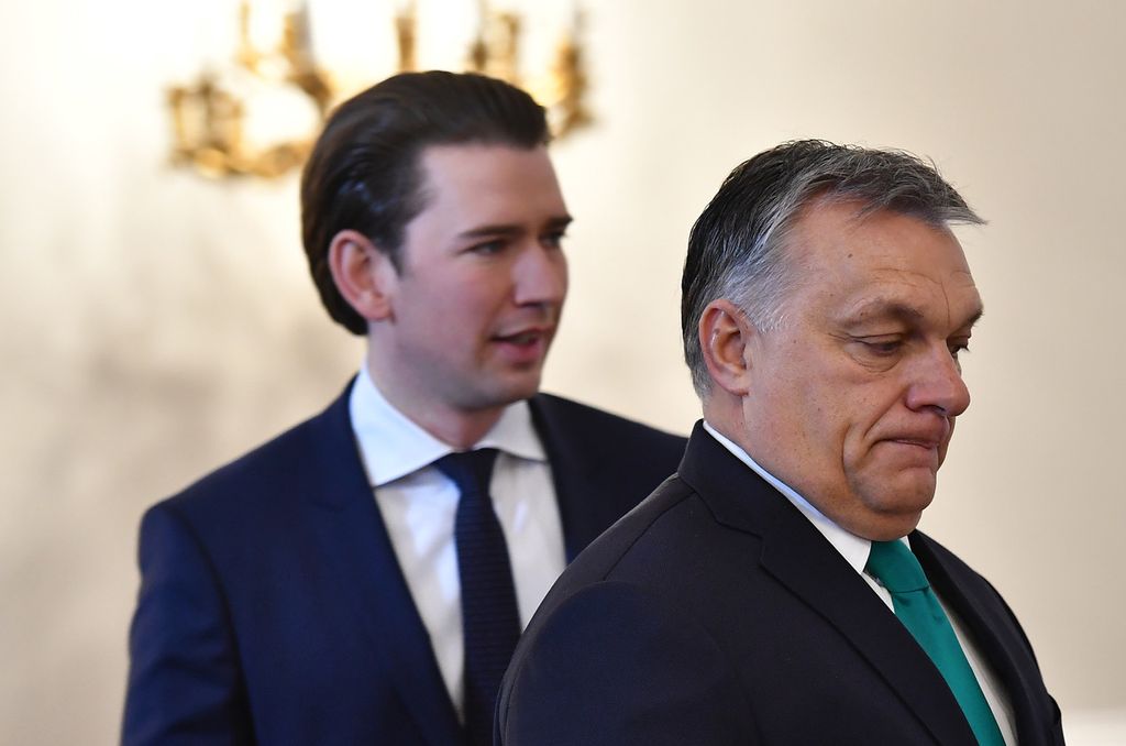 &nbsp;Sebastian Kurz e Viktor Orban