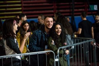 &nbsp;Marco Anastasio tra Martina Attili e Luna Melis, XFactor 2018