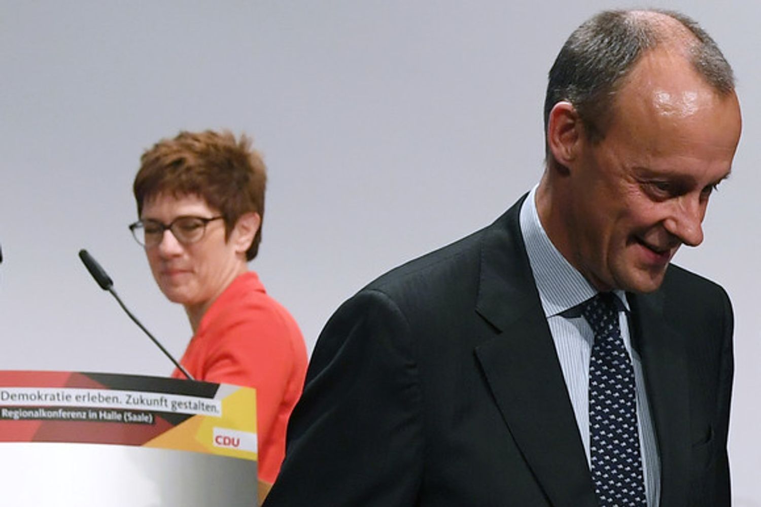 Annegret Kramp-Karrenabuer e Friedrich Merz