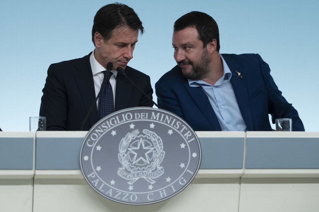 &nbsp;Giuseppe Conte e Matteo Salvini