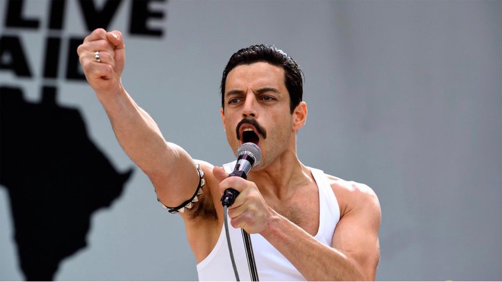 &nbsp;Rami Malek nei panni di Freddie Mercury in Bohemian Rhapsody