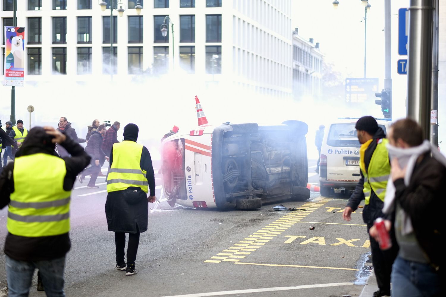 &nbsp;gilet gialli a Bruxelles