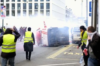 &nbsp;gilet gialli a Bruxelles