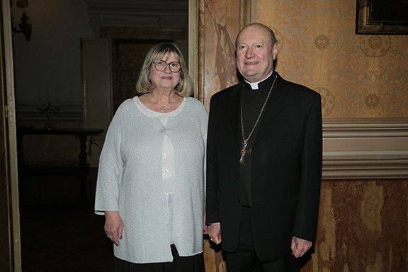 Liana Marabini con cardinale Gianfranco Ravasi