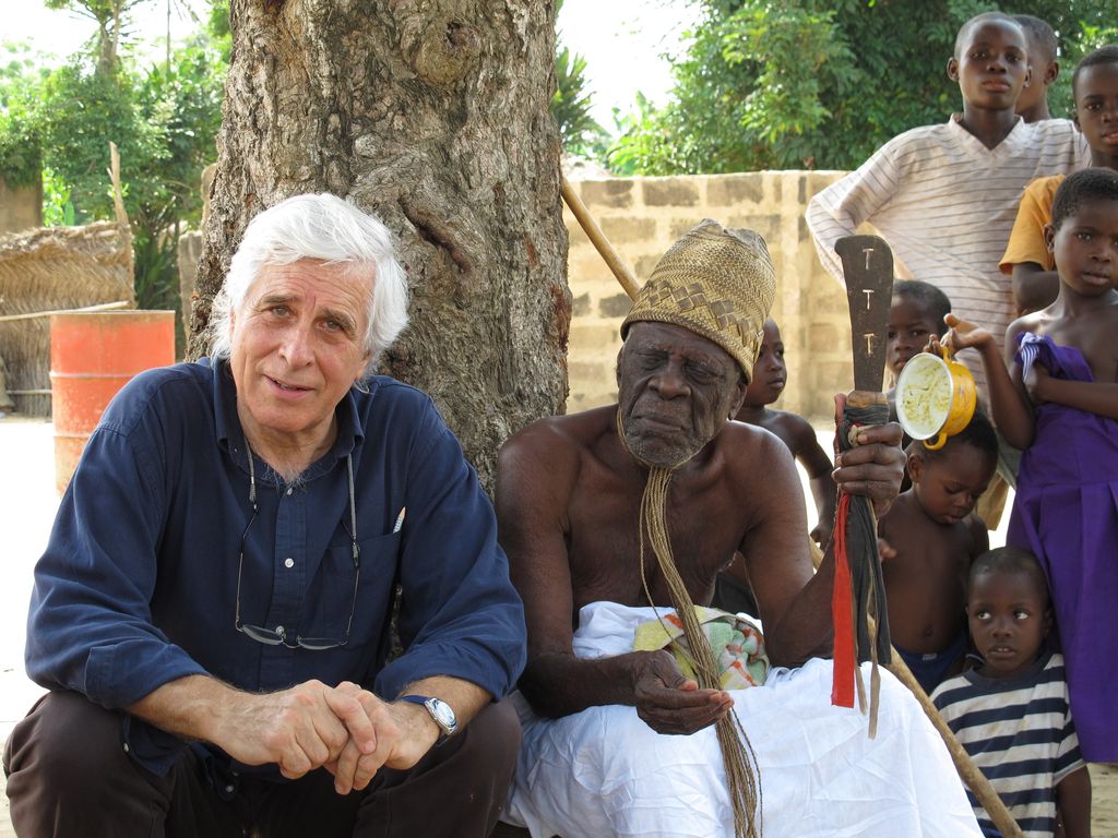 &nbsp; Giacomo Urbani in un villaggio in Ghana
