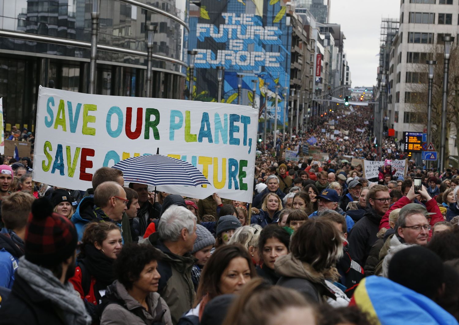 &nbsp;La manifestazione per il clima di Bruxelles