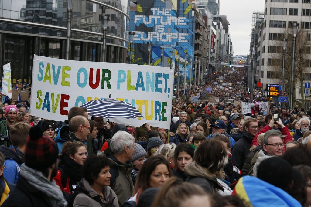 &nbsp;La manifestazione per il clima di Bruxelles