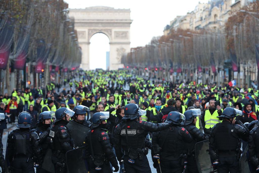 &nbsp;Protesta dei &quot;gilet gialli&quot; a Parigi