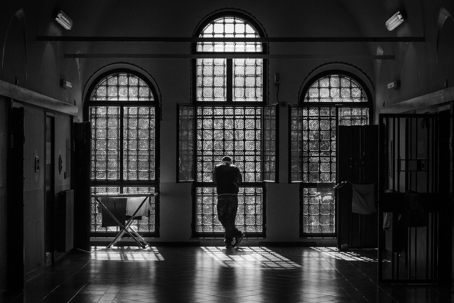 il finestrone del reparto &ldquo;La Nave&rdquo; al quarto piano del III Raggio di San Vittore&nbsp;