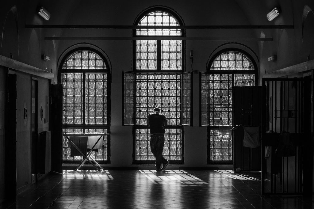 il finestrone del reparto &ldquo;La Nave&rdquo; al quarto piano del III Raggio di San Vittore&nbsp;