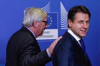 &nbsp;Jean Claude Juncker e Giuseppe Conte