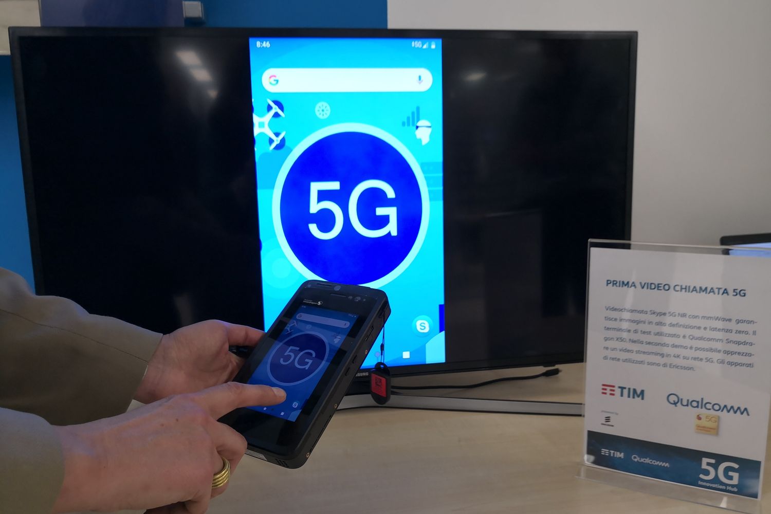 &nbsp;La prima videochiamata su rete 5G a Roma