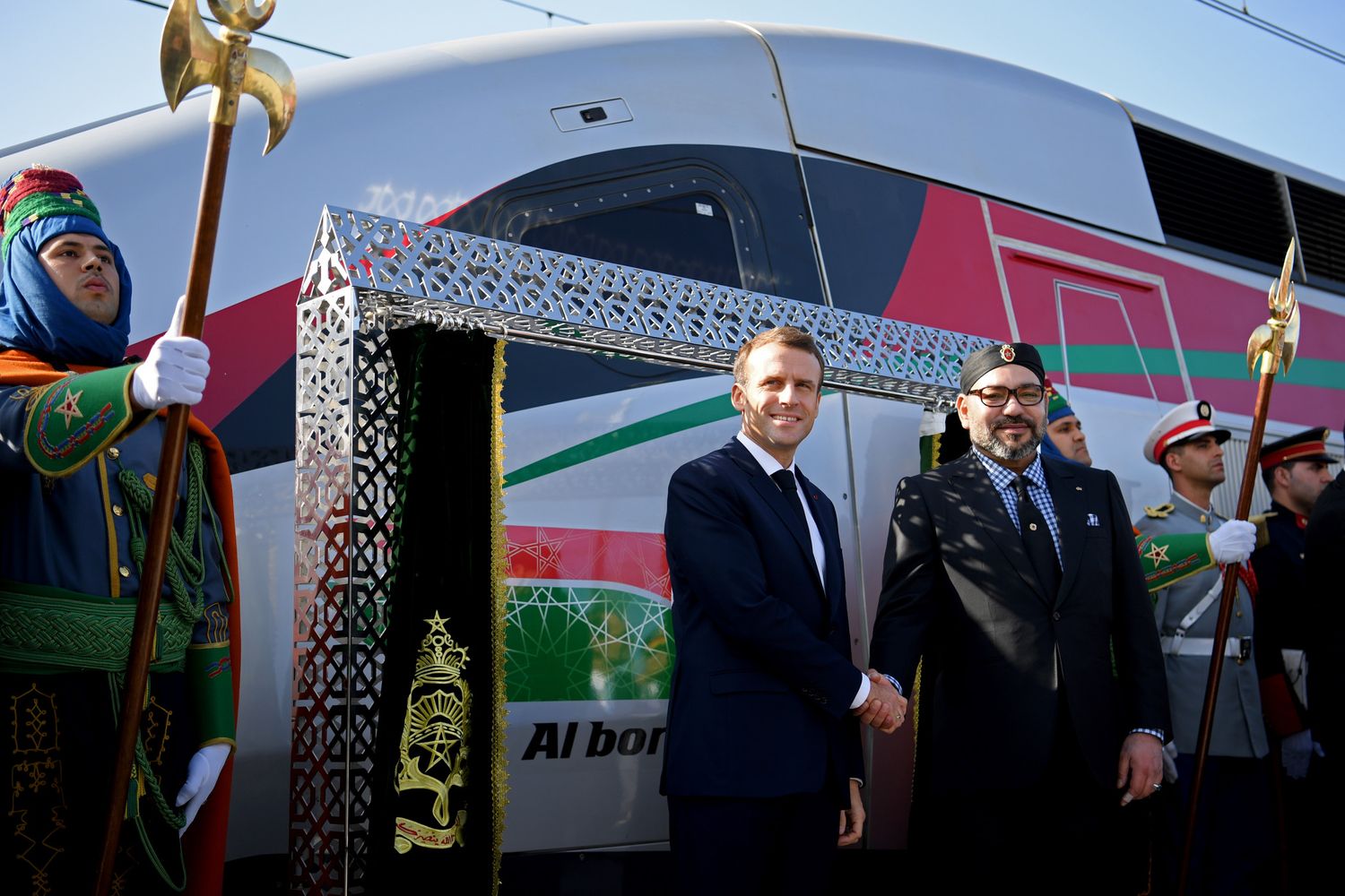 &nbsp;Macron e il re del Marocco, Mohammed VI